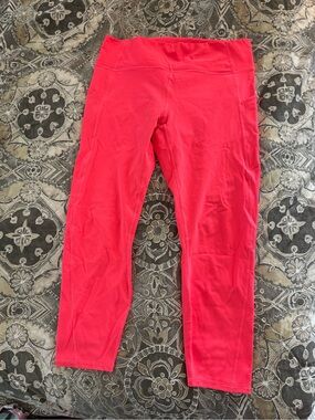 Fabletics Coral-Red Active Leggings